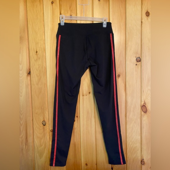 NHL Ottawa Senators Women’s Black Yoga Pants with Red Stripe and Logo - Picture 6 of 6